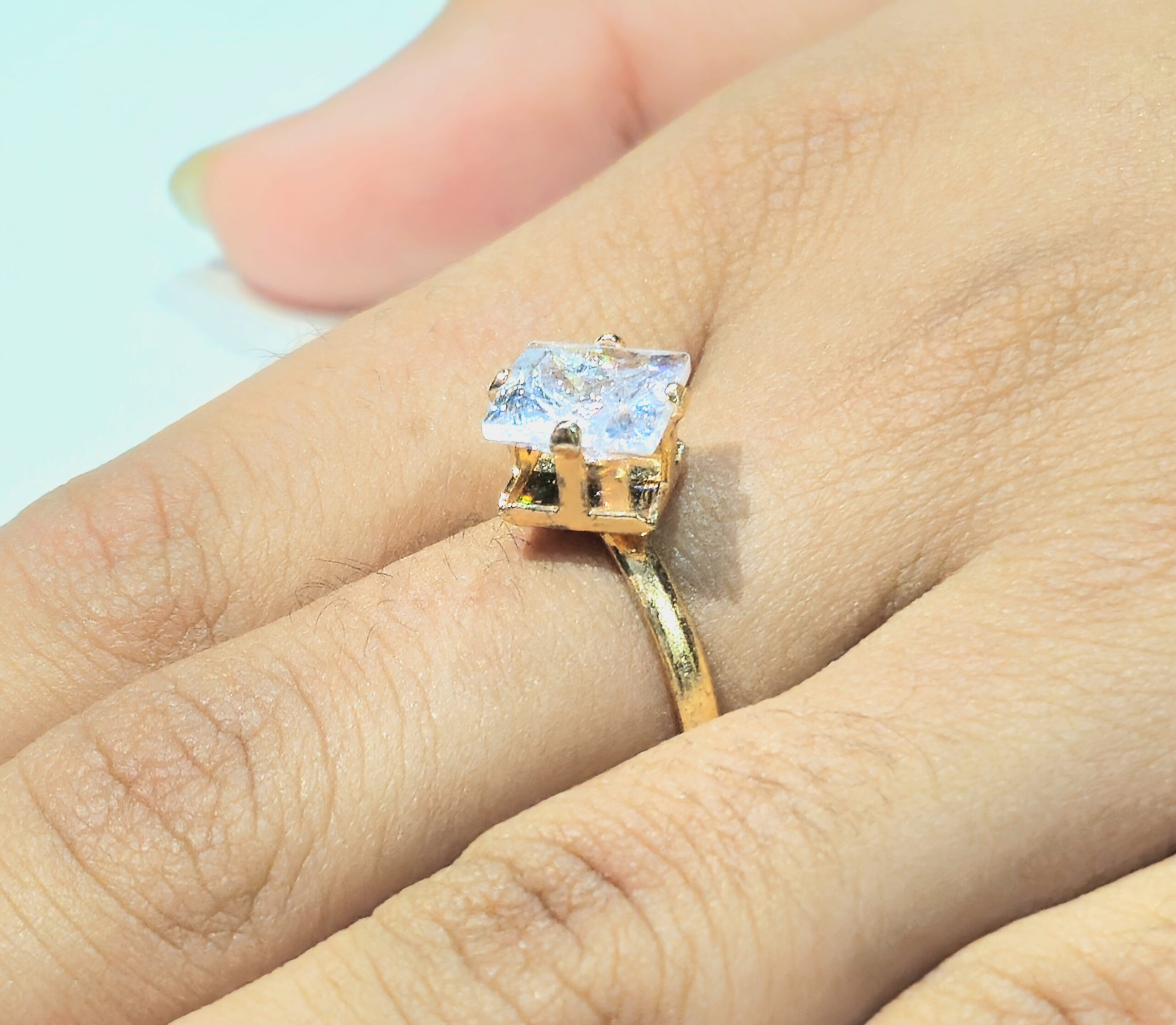 Adjustable Simple Diamond Ring