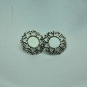 Vintage Mirror Stud Earrings
