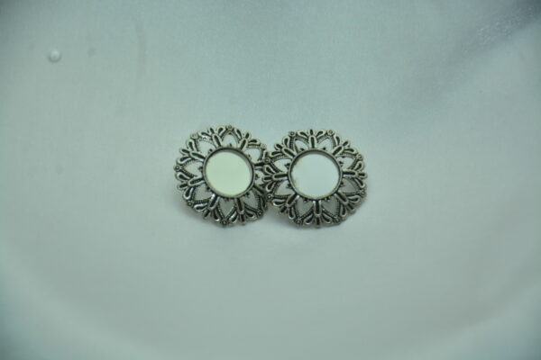 Vintage Mirror Stud Earrings