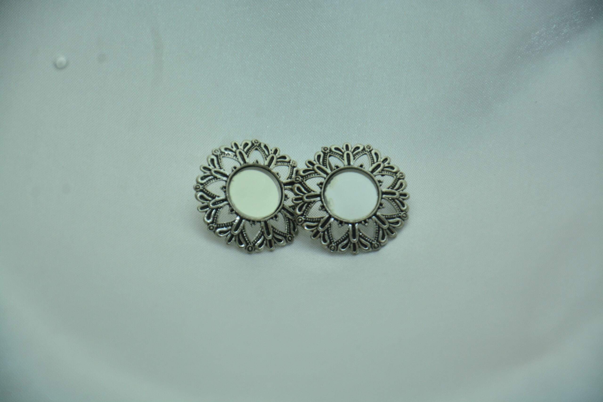 Vintage Mirror Stud Earrings