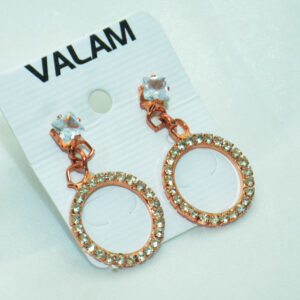 Elegant Crystal Hoop Drop Earrings
