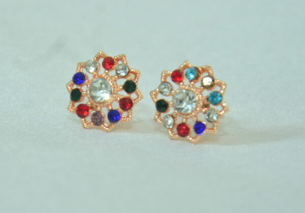 Sparkling Floral Stud Earrings
