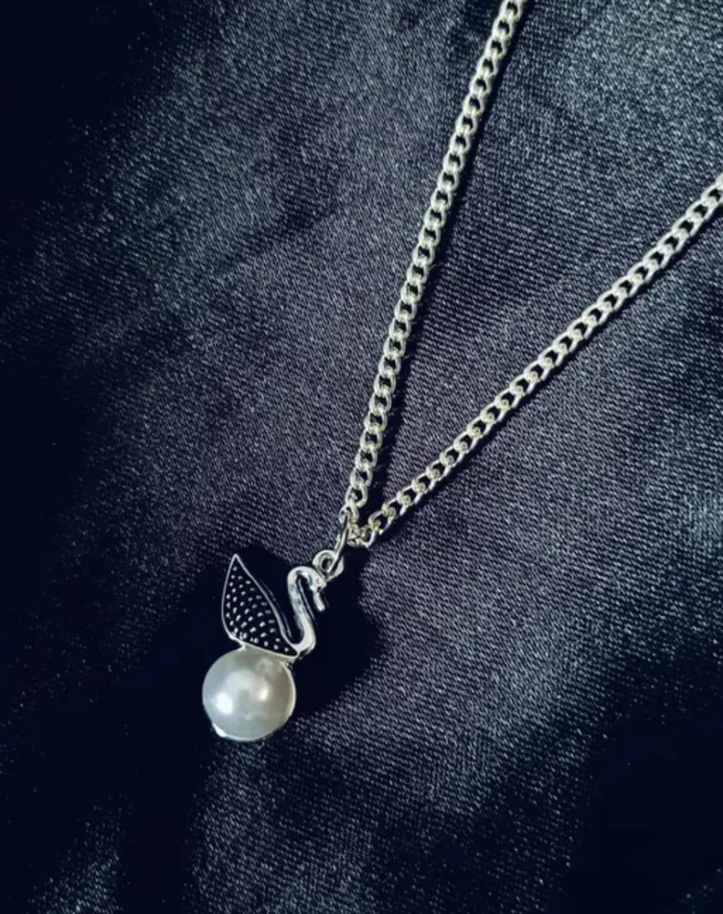 Elegant Swan Pearl Pendant - Image 2
